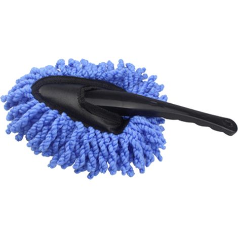 Brosse à cire de voiture en microfibre, sans rayures, nettoyage du tableau de bord, vadrouille, plumeau de tableau de bord pour la maison et le bureau, bleu (1/5)