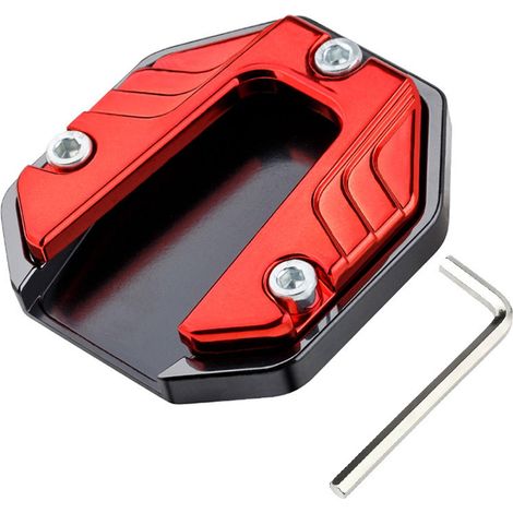 Seitenständerfuß für Motorrad und Elektroroller, rutschfeste Stützfläche, verstärkter Schutz, verschleißfestes Parkzubehör, rot (1/4)