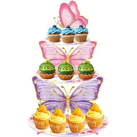 Présentoir à desserts 3 étages - Idéal pour les fêtes , notamment mariages , baby showers , salons e (1/5)