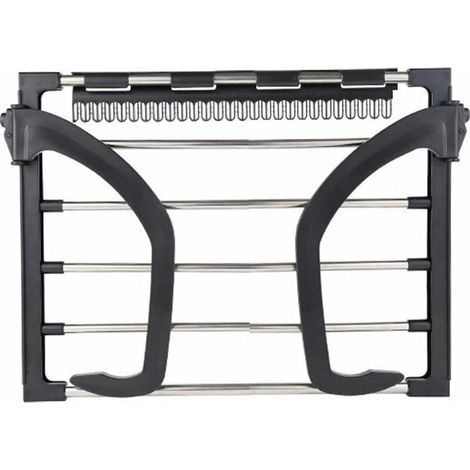 Séchoir à linge repliable mural en acier inoxydable pour radiateur, balcon Noir (1/5)