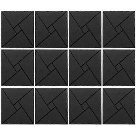Lot de 12 panneaux adhésifs insonorisants, panneaux en mousse insonorisante 30,5 x 30,5 x 1 cm, carreaux de céramique insonorisants QAQ (1/5)