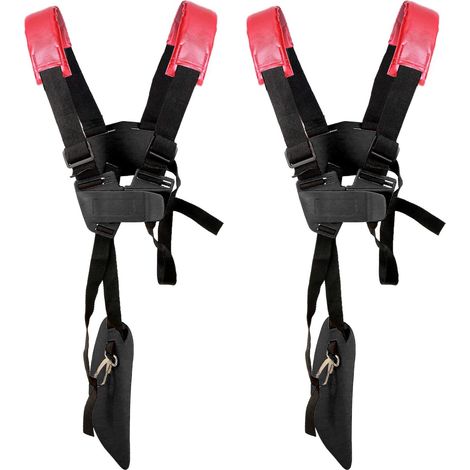 MINKUROW 2 Correas De Hombro Ajustables Para Cortacésped Con Cinturón De Nailon Duradero Para Jardinería O Desbrozadora Para La Serie Km, Stihl Fs (Rojo Oscuro) (1/5)