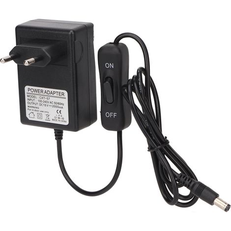 Adaptateur Secteur 15V 2000mA pour Découpeuse à Fil Chaud, Câble de Commande en Métal et Plastique Robuste, 100‑240V Prise UE, Puissance Max 30W (1/5)