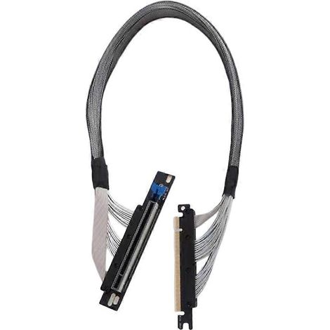 Câble d'extension pour carte graphique PCIe 5.0 x16, coudé à 90°, 128 Go/s, pour serveur d'IA GPU et carte d'acquisition d'intelligence artificielle intelligente. (1/5)