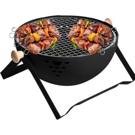 Barbecue portable au charbon de bois  Churrasco et barbecue pliable avec poignée anti-brûlure (1/5)