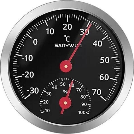 Thermohygromètre de voiture Thermomètre mécanique et hygromètre sans batterie de haute précision pour la mesure en voiture (1/4)