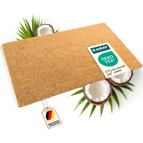 Paillasson en Noix de Coco, Fibres de Coco Antidérapantes Naturel 17 mm 100 x 350 cm