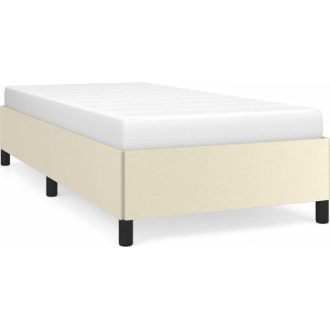 Maison Exclusive - Bettgestell Creme 80x200 cm Kunstleder (1/5)