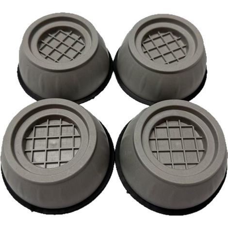 4-teiliges Set Anti-Rutsch-Pads für Waschmaschine und Trockner, Kühlschrankhalterung, Antivibrations-Gummisohlen