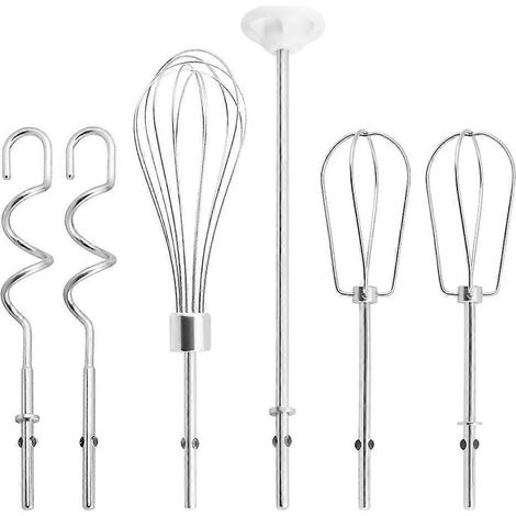 Main mélangeur Attachments Beater Whisk Blending Rod et pâte Hooks acier inoxydable main mélangeur accessoires pour