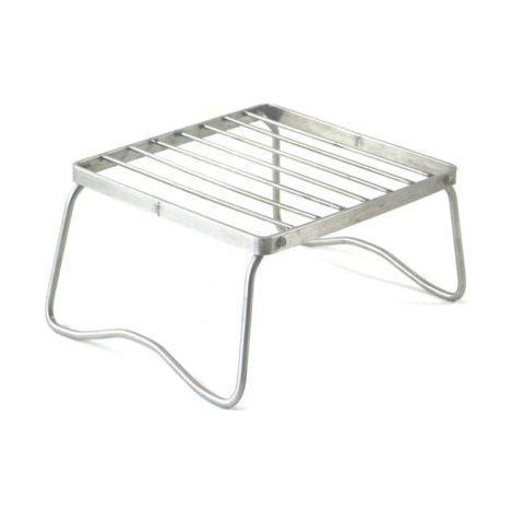 royaluxe-Mini grille de camping portable en acier inoxydable pour barbecue au charbon de bois pour randonnée, pique-nique, pêche (grand) (1/3)