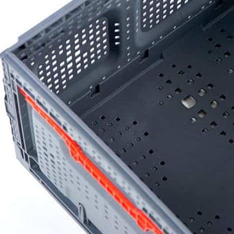 Caja plegable PPHDPE 60x40x22cm 46l Gris