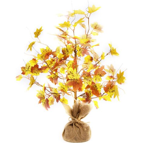 Arbre Artificiel Éclairé En Feuille D'érable - 45 cm - LED Blanc Chaud - Pour Intérieur Et Extérieur - Décoration Automnale Et De Thanksgiving - 1 Pièce (1/5)