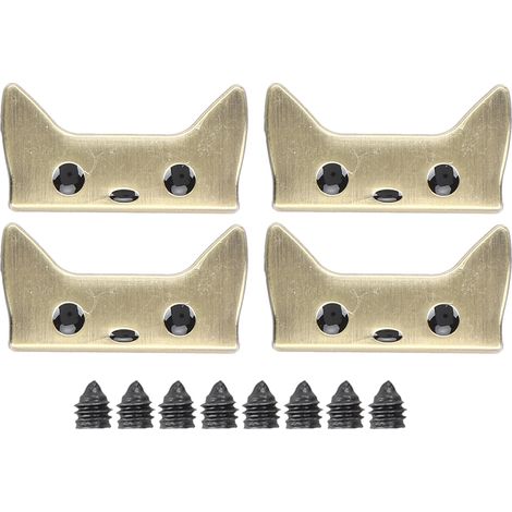 4Pcs Metal Buckle Waistband Cartoon Pattern DIY Leather Luggage Decoration with ScrewBronze B01‑51‑52057 (1/5)