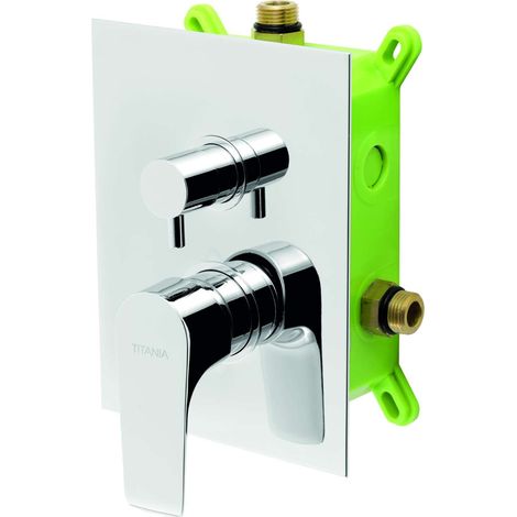 Novaservis Titania Nice - Miscelatore ad incasso per 2 utenze, con corpo incasso, cromo BOX97051R,0 (1/2)
