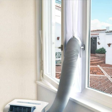 Kit de sellado para ventanas con aire acondicionado portátil, compatible con ventanas abatibles y basculantes de tamaño mediano o grande. (1/5)