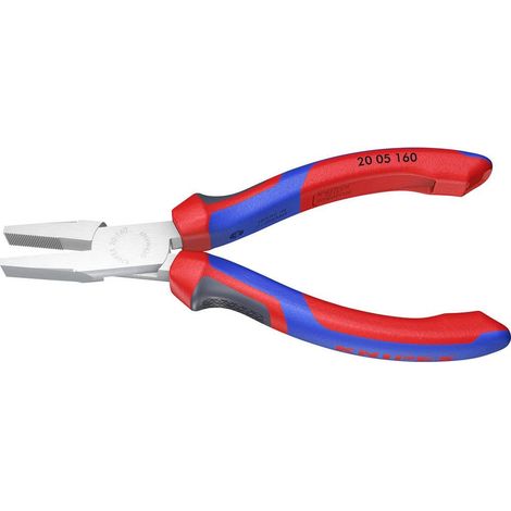 KNIPEX 20 05 160 Pinza per meccanica a becchi piatti diritti con manici comfort cromata 160 mm