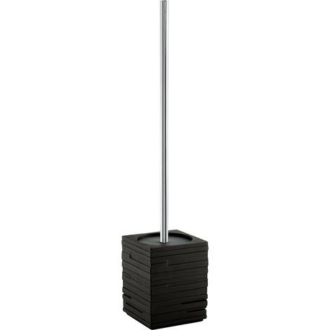 Scopino con ciuffo in setole d'appoggio in resina QU33 Gedy serie QUADROTTO Nero (1/2)