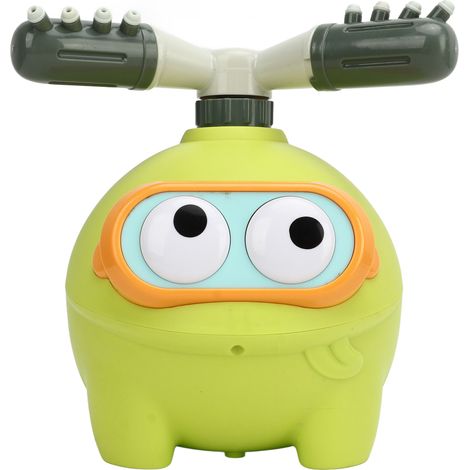 Canon à eau rotatif pour enfants, forme grenouille adorable, jeu d'extérieur été, arroseur ludique pour jardin, jouet plein air (1/5)
