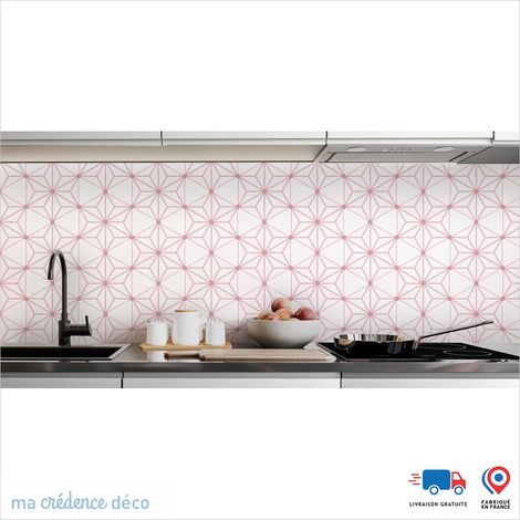 Crédence : Étoiles 3 - Couleur Rose clair - Alu composite - 120 - 60 (1/3)