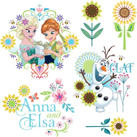 Komar Fenstersticker - Window Frozen Flower - 31 x 31 cm - Fensteraufkleber - für Kinderzimmer