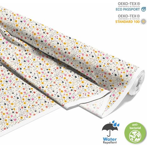 Dekorativer Outdoor-Stoff Oxford - Motiv Blumen I DX5619 (1/5)