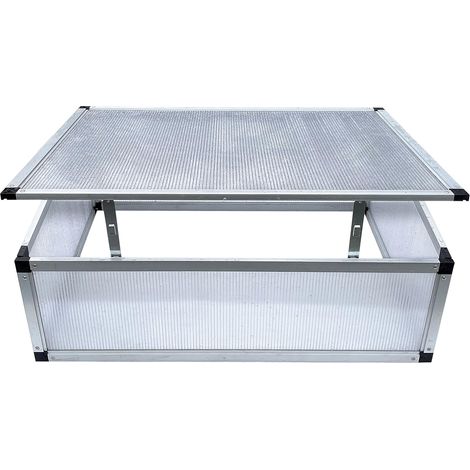 Gegaden Alu Frühbeet, Mini Gewächshaus Treibhaus, Frühbeetkasten lichtdurchlässig, UV Schutz,Frühbeete 4.2kg/groß,78x58x30cm (1/5)