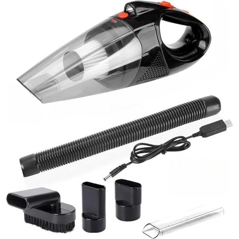 Aspirateur main 120W – puissant rechargeable – nettoyage humide/sec – LED intégrée – nettoyage voiture et maison (1/5)