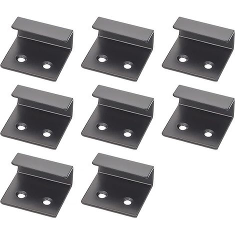 Support de suspension pour carrelage, lot de 8 supports d'affichage en acier inoxydable de 25 mm pour carreaux de céramique, fixation murale, crochets pour tableaux (noir) (1/5)