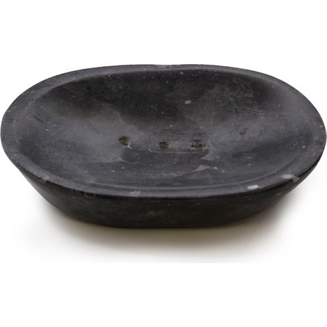 Porte-savon ovale classique en marbre noir- Vendu par 1 (1/2)