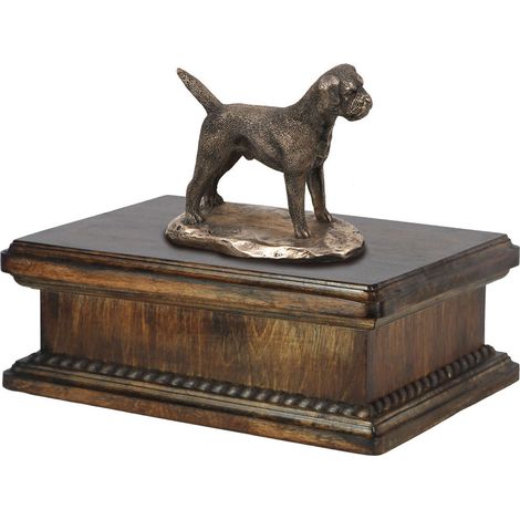 Urne funéraire pour chien Border Terrier, urne classique avec statuette, urne élégante ornée d'un chien par Art-Dog (1/5)