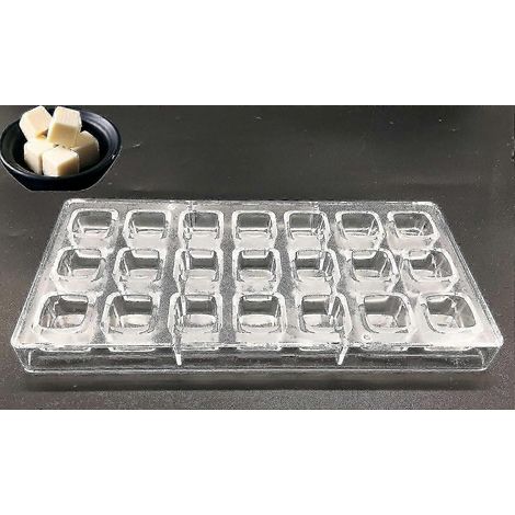 Ensemble de 21 moules à chocolat transparents en polycarbonate en forme de diamant, plateau pour la fabrication de bonbons et de gelées (1/4)