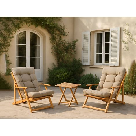 Outdoor Lounge Set Biagio, Gartenmöbel 2-Sitzer, Braun (1/4)