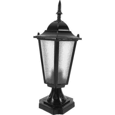 Abat-jour extérieur pour lampadaire moderne, en aluminium et verre, pour 1 lanterne pilier. (1/5)
