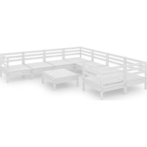 Maison Exclusive - Juego de muebles de jardín 9 piezas madera mac (1/5)