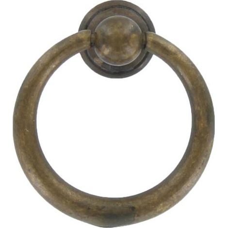 MANIGLIA POMELLO CLASSICA IN OTTONE DA MOBILE CASSETTIRA MM 40X46 (13635) (1/9)