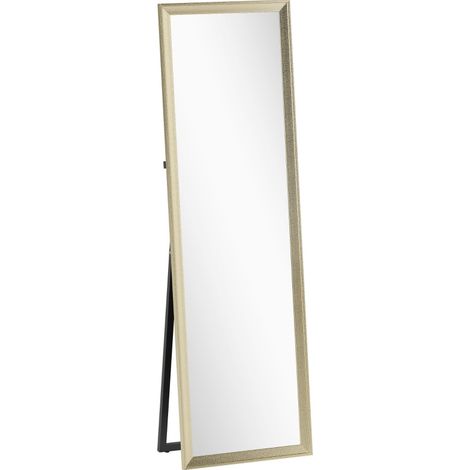 Espejo de cuerpo entero 160 x 50 cm dorado (1/4)
