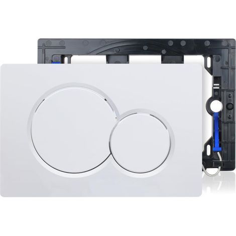 Flush Plate Compatible with Geberit Sigma 01, UP320, UP300, UP720, Flush Plate with Mounting Frame, Replacement Parts for Toilets (1/4)