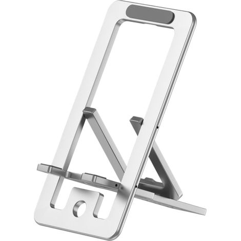 Handy Ständer für Schreibtisch Kartenförmiger Aluminiumlegierungshalter Büro Handyhalter für Büros Videoanrufe Unterhaltung Ansehen Telefonieren Lernen zu Hause Wohnzimmer Küche Nachttisch (1/5)