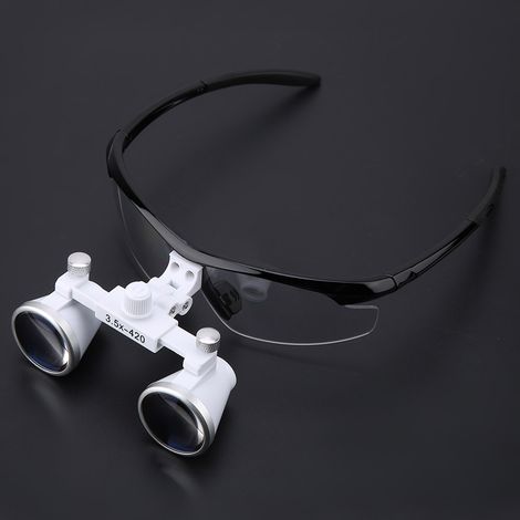 Loupe médicale à grossissement 3,5x, bandeau, loupe binoculaire 320-420 mm, loupe dentaire 60/80 mm (1/5)