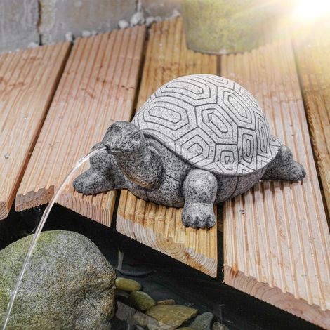 esotec Wasserspeier mit Solarpumpe SCHILDKRÖTE Teichfigur Gartenfigur  101667