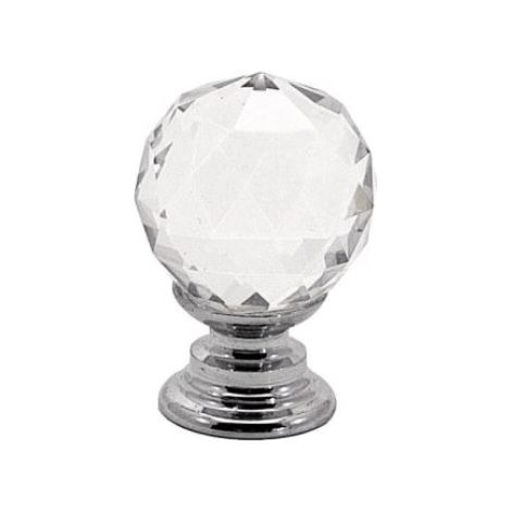Knöpfe, 2 Stück – Diamant/Kristall auf silberner Basis, Silber