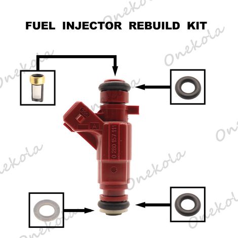 Injector seals, O-rings and filters compatible with Volkswagen Golf/Voyage 1.0L 0280157111 (1/2)