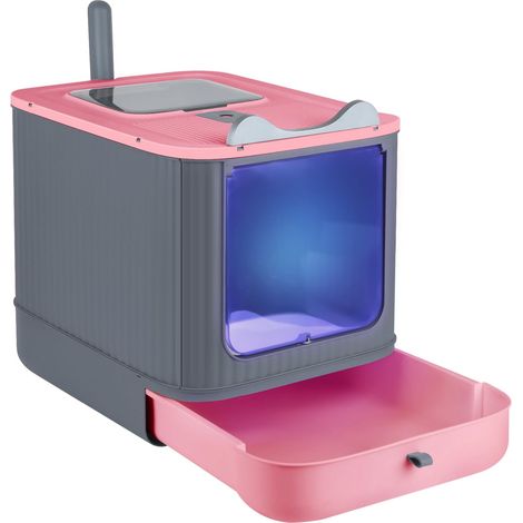 Bac à Litiere Chat Autonettoyante,Maison de Toilette pour Chat,Bac à Litière Autonettoyante,Litière Automatique Autonettoyant pour Chats (1/5)