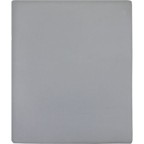 Maison Exclusive - Spannbettlaken Jersey Grau 140x200 cm Baumwoll