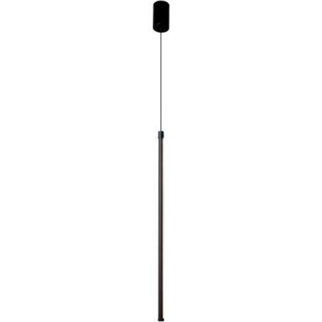 Tubo - lámpara colgante de 80 cm de largo, tubo LED de 10 W, color negro