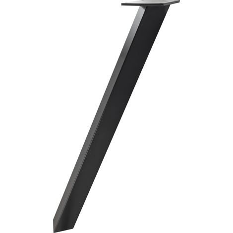 Simausrom Tischfuß schräg 60x60mm - Tischbein Höhe 720mm mit einer Tragkraft von 80kg, Stahl schwarz matt (1/5)