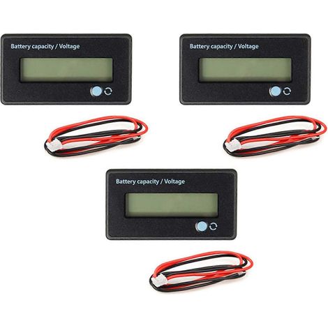 Indicateur de tension et de capacité de batterie 3X, CC 12/24/36/48/60/72/84 V (1/5)
