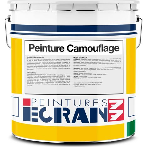 Peinture camouflage mate 3.5 Kg – Résistante aux intempéries – Pour palombière, abri de chasse, cabane – Anti flash-rust (1/3)