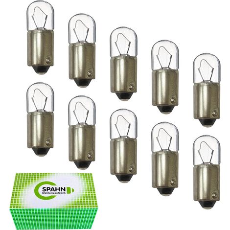Lot de 10 Ampoules Ba9s 24V 2W Incandescence Signalisation Tableau de Bord Camion Industrie (1/4)